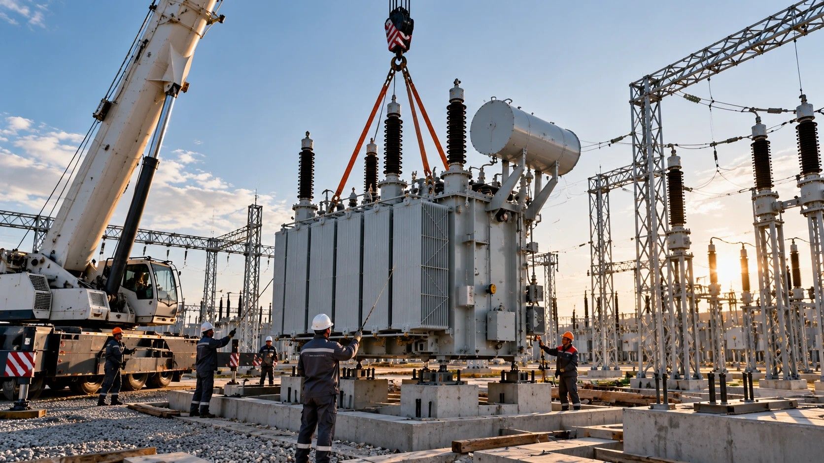 Монтаж силового трансформатора